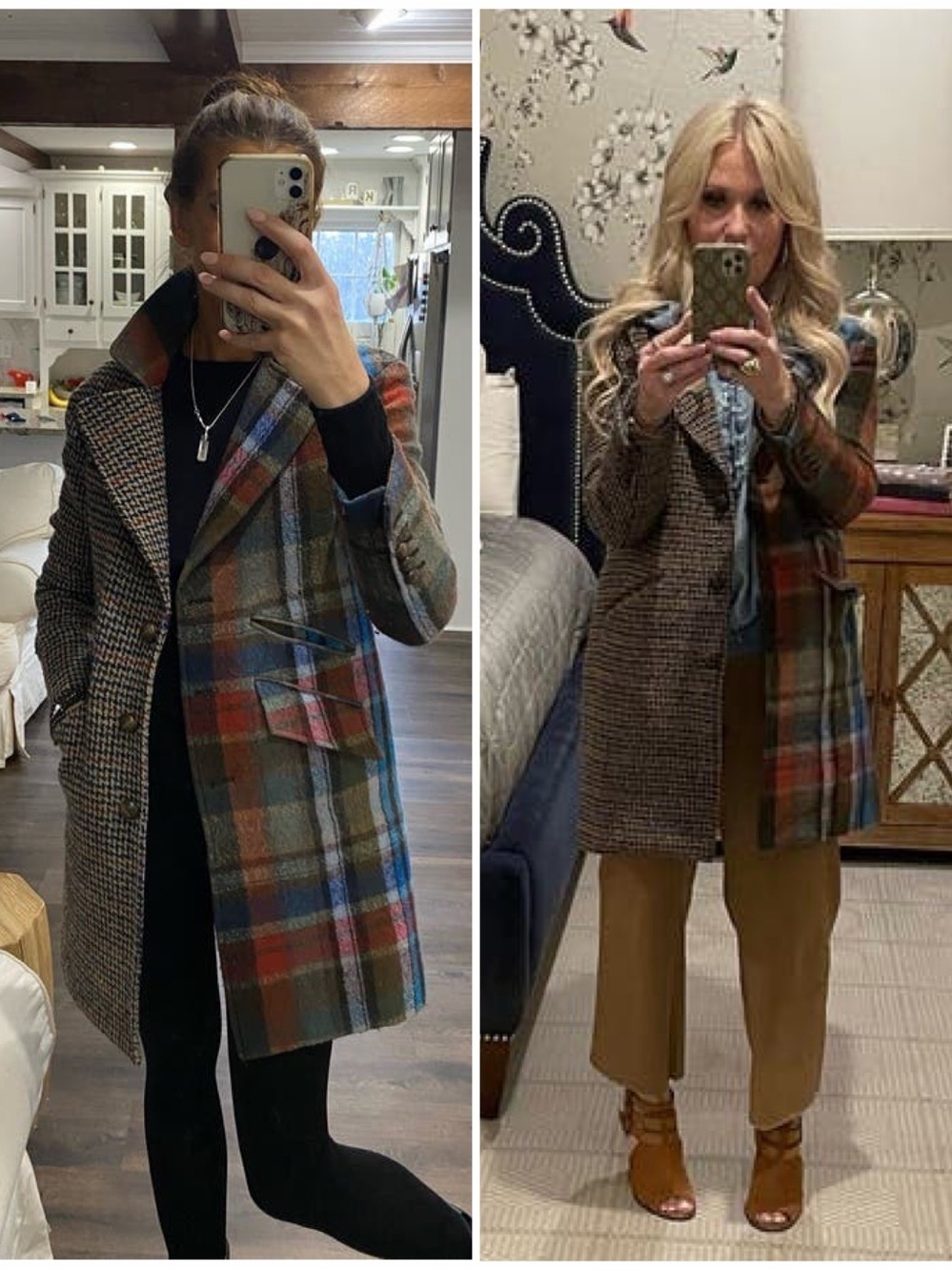 Veronica Beard India Colorblock Plaid Wool Coat Jacket Multicolor Size Small - Picture 14 of 15